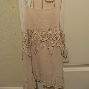 Blush Tank with Lace Detail